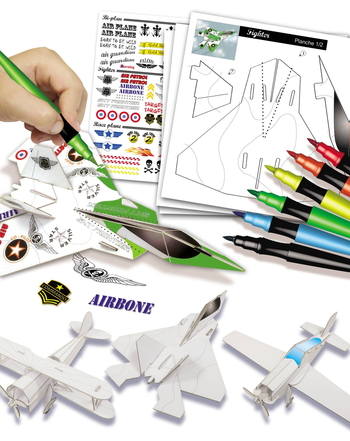 Créa Lign - Maquette déco "Avions"