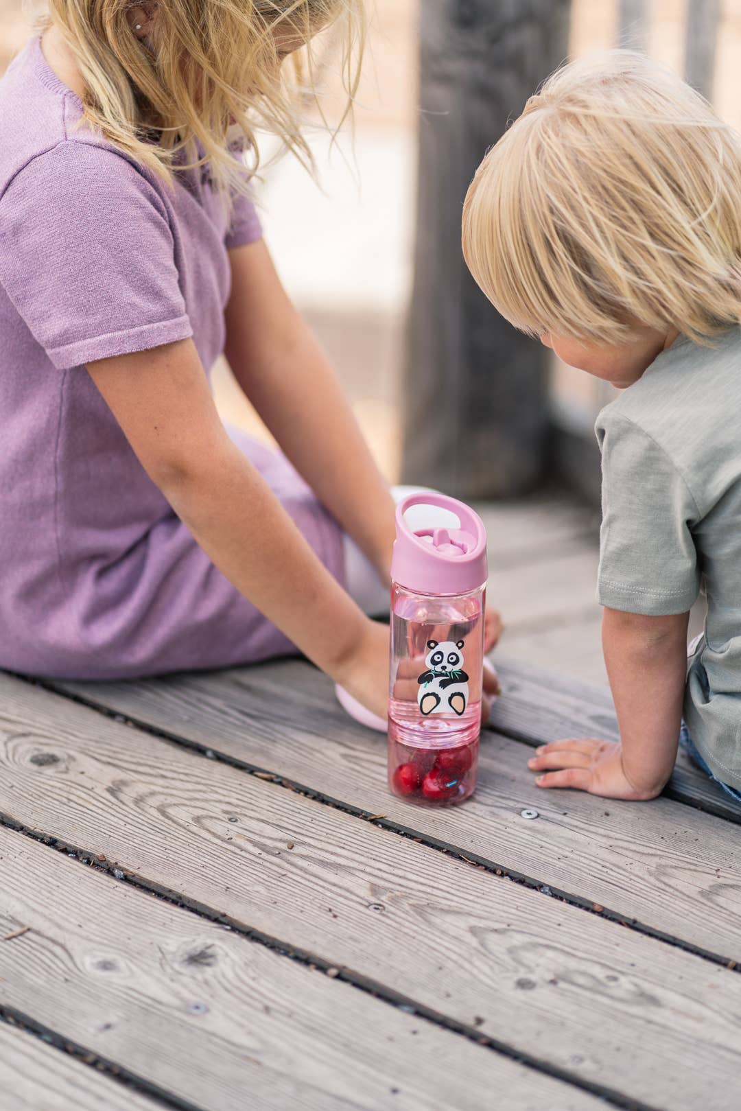 Bouteille d'eau 2 en 1, Tritan Renew-Pink-Panda