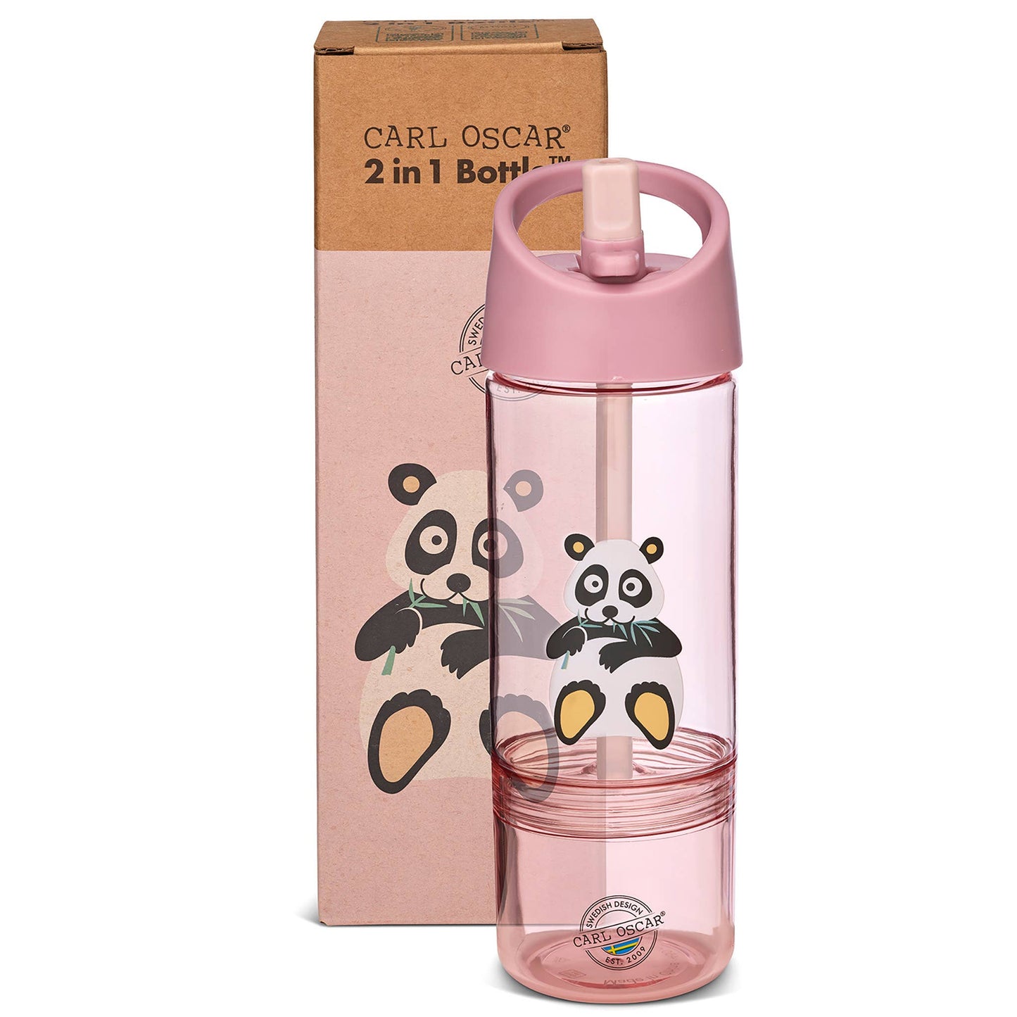 Bouteille d'eau 2 en 1, Tritan Renew-Pink-Panda
