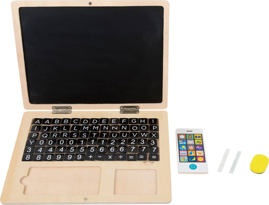 Ordinateur portable en bois avec tableau aimanté