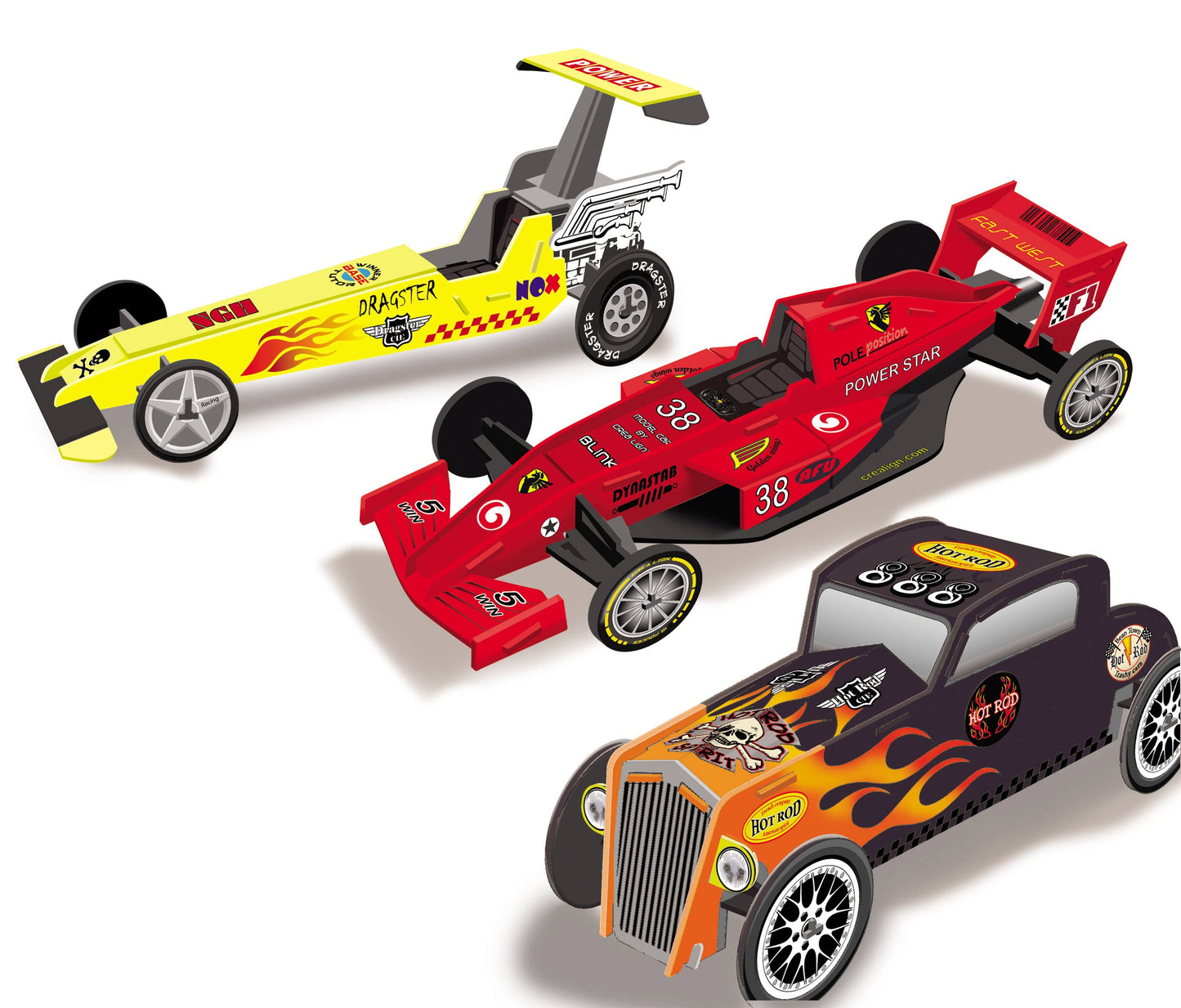Créa Lign - Maquettes déco "Voitures de course"