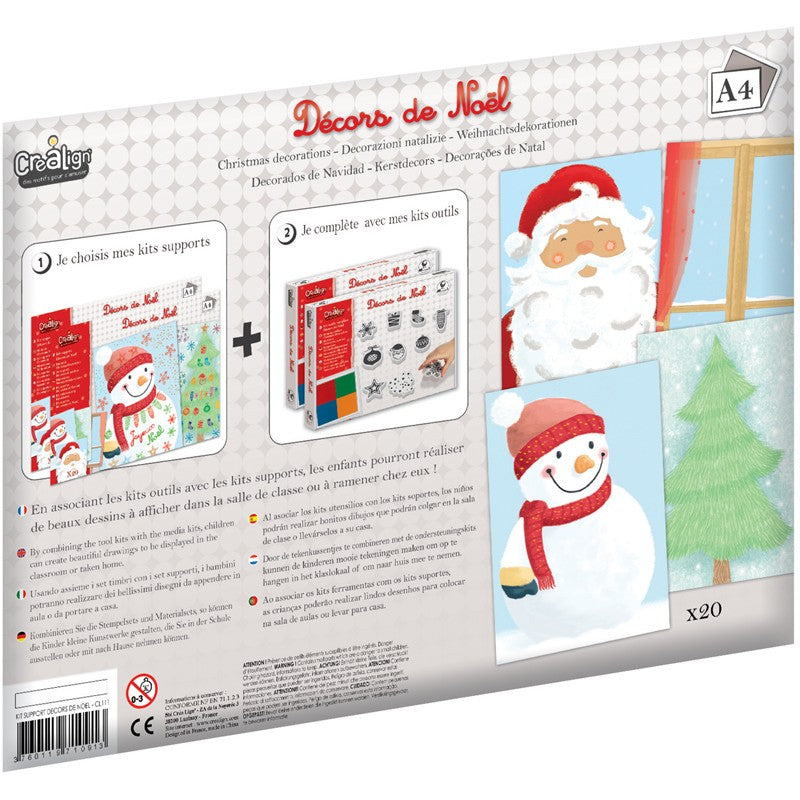 Créa Lign' - Kit supports Feuilles "Décors de Noël"