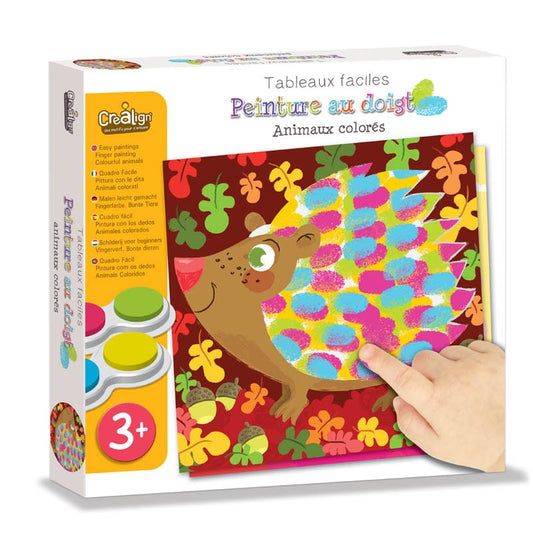 Créa Lign' - Tableaux Faciles, Peinture au doigt "Animaux colorés"