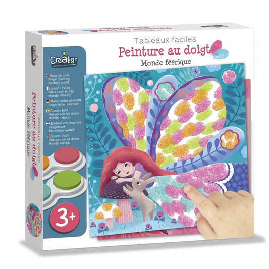 Créa Lign' - Tableaux Faciles, Peinture au doigt "Monde féérique"